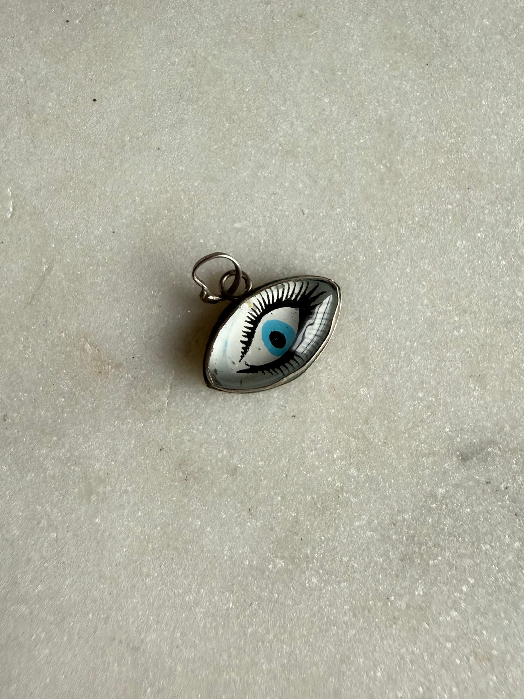 Blue Eye Sterling Silver Mini Charm