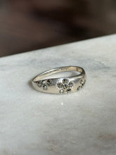 Load image into Gallery viewer, Marcasite Flower Sterling Silver Ring Size 9.25
