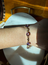 Load image into Gallery viewer, Amethyst 1/20 12k Gold Fill Bracelet 6.75”
