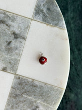 Load image into Gallery viewer, Red Evil Eye Sterling Silver Charm
