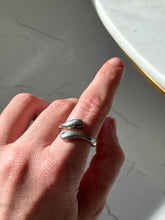 Load image into Gallery viewer, Vintage Sterling Silver Bypass Ring Size 8
