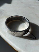 Load image into Gallery viewer, Vintage Etched Sterling Silver Bangle Bracelet

