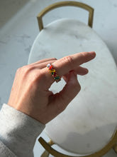 Load image into Gallery viewer, Colorful Gold Vermeil Ring Size 11
