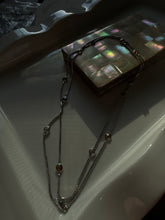 Load image into Gallery viewer, Multi-gemstone Sterling Silver Station Chain Necklace 36”

