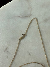 Load image into Gallery viewer, ‘W’ Slider 14k Yellow Gold Necklace 18”
