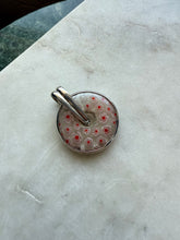 Load image into Gallery viewer, Donut Millefiori Glass Red White Sterling Silver Pendant
