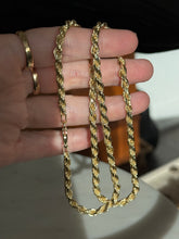 Load image into Gallery viewer, Italian Solid Gold Vermeil Rope Chain 20”
