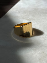 Load image into Gallery viewer, Gold Vermeil Wide Ring Size 11.25
