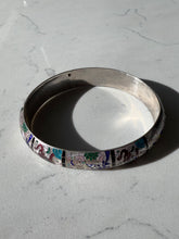Load image into Gallery viewer, Chunky Enamel Sterling Bangle 8”
