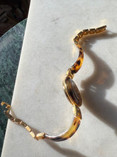 Load image into Gallery viewer, Vintage Tortoise Shell Goldtone Wristwatch 7.25”
