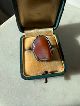 Load image into Gallery viewer, Vintage Agate Sterling Silver Ring Size 7
