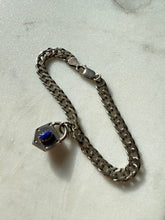 Load image into Gallery viewer, Lapis Sterling Silver Bracelet 8”

