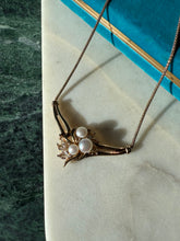Load image into Gallery viewer, Italian Pearl Gold Vermeil Necklace 18”
