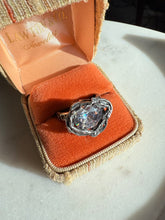 Load image into Gallery viewer, Brutalist Quartz Sterling Silver Ring Size 8.75
