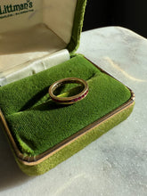 Load image into Gallery viewer, Synthetic Red Stone 14k Gold Band Size 4.75
