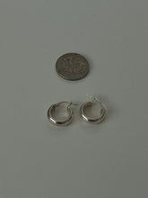 Load image into Gallery viewer, Italian Sterling Silver Mini Hoops
