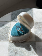 Load image into Gallery viewer, Vintage Blue Sterling Silver Ring Size 5.25
