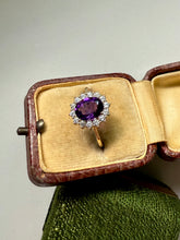Load image into Gallery viewer, Purple Spinel &amp; CZ Gold Vermeil Ring Size 9.25
