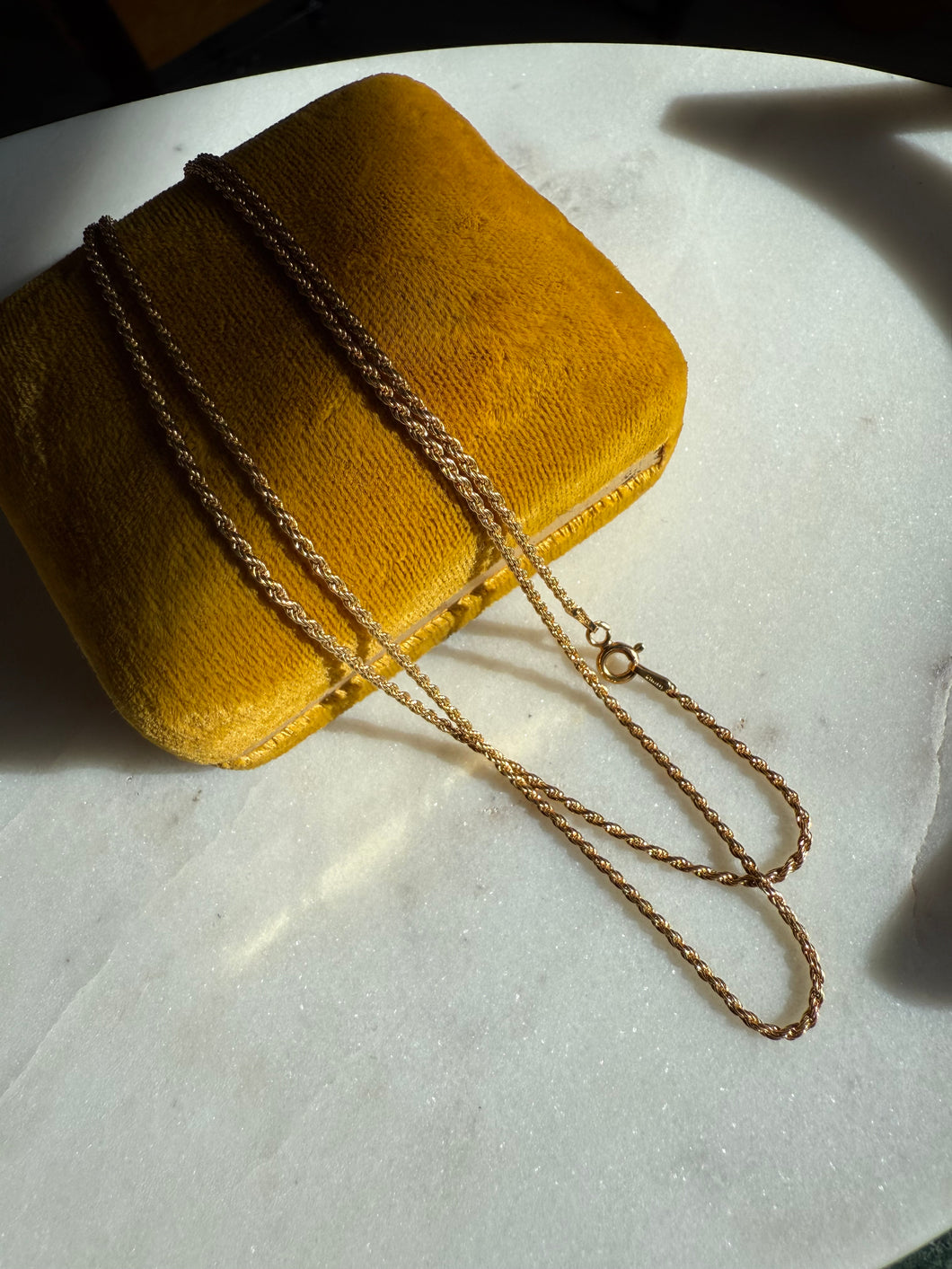 Italian Gold Vermeil Rope Chain Necklace 24”