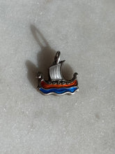 Load image into Gallery viewer, Enamel Ship Charm Sterling Silver
