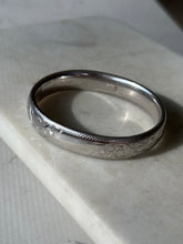 Load image into Gallery viewer, Vintage Sterling Silver Etched Bangle Bracelet
