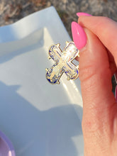 Load image into Gallery viewer, Bernhard Hertz Denmark Enamel Sterling Silver Dagmar Cross Pendant
