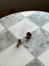 Load image into Gallery viewer, Garnet Cabochon Sterling Silver Earrings
