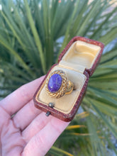 Load image into Gallery viewer, Chunky Purple Stone Gold Vermeil Ring
