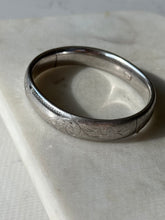 Load image into Gallery viewer, Vintage Sterling Silver Etched Bangle Bracelet
