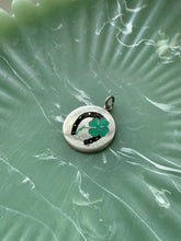 Load image into Gallery viewer, Horseshoe &amp; Four Leaf Clover Enamel Sterling Silver Charm
