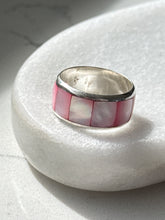 Load image into Gallery viewer, Mother of Pearl Sterling Silver Ring Size 8.5
