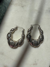 Load image into Gallery viewer, Vintage Chunky Sterling Silver Hoops
