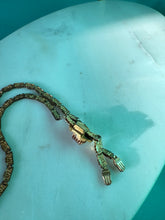 Load image into Gallery viewer, Antique Cameo Book Chain Tassle Necklace 16”
