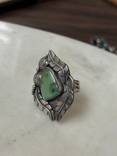 Load image into Gallery viewer, Yellow Larch Turquoise Sterling Silver Chunky Ring Size 9
