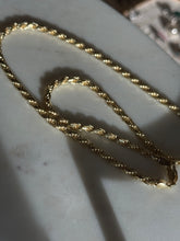 Load image into Gallery viewer, Italian Solid Gold Vermeil Rope Chain 20”
