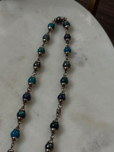 Load image into Gallery viewer, Vintage Enamel Sterling Silver Ball Chain 17”
