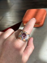 Load image into Gallery viewer, Chunky Pink Enamel Sterling Ring Size
