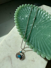 Load image into Gallery viewer, Turquoise Crab Sterling Silver Necklace 18”
