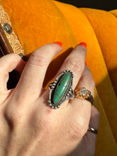 Load image into Gallery viewer, Bell Sterling Silver Turquoise Ring Size 8.5

