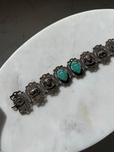 Load image into Gallery viewer, Egyptian Revival Silver Plate Scarab Beetle Bracelet
