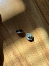 Load image into Gallery viewer, Black Onyx Sterling Silver Post Back Earrings
