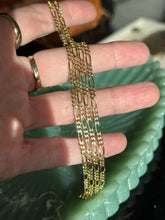 Load image into Gallery viewer, Italian Gold Vermeil Figaro Link Chain 24”
