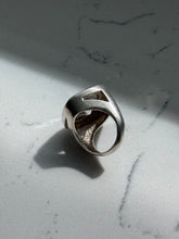 Load image into Gallery viewer, Chunky Quartz Sterling Silver Ring Size 6.25
