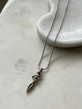 Load image into Gallery viewer, Vintage Ruby Sterling Silver Goddess Necklace
