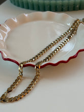 Load image into Gallery viewer, Vintage Gold Vermeil Cuban Link Chain 22”
