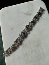 Load image into Gallery viewer, Vintage Celestial Silver Plated Costume Bracelet 7.15”
