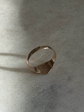 Load image into Gallery viewer, Midcentury 10k Solid Gold Engraved Heart Signet Ring Size 4.5
