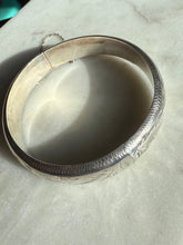 Load image into Gallery viewer, Vintage Etched Sterling Silver Bangle Bracelet
