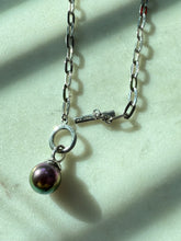 Load image into Gallery viewer, Pearl Toggle Clasp Sterling Silver Necklace 18.5”
