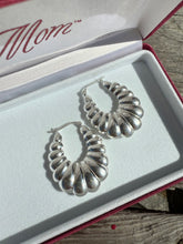 Load image into Gallery viewer, Shrimp Croissant Sterling Silver Hoop Earrings
